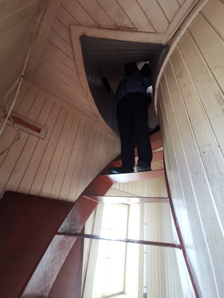 Treppe zur Turmspitze Leuchtturm Alnes Fyr