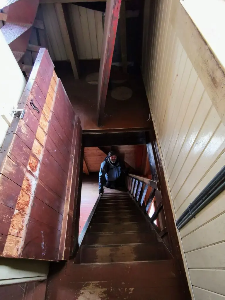 Treppe zur Turmspitze Leuchtturm Alnes Fyr