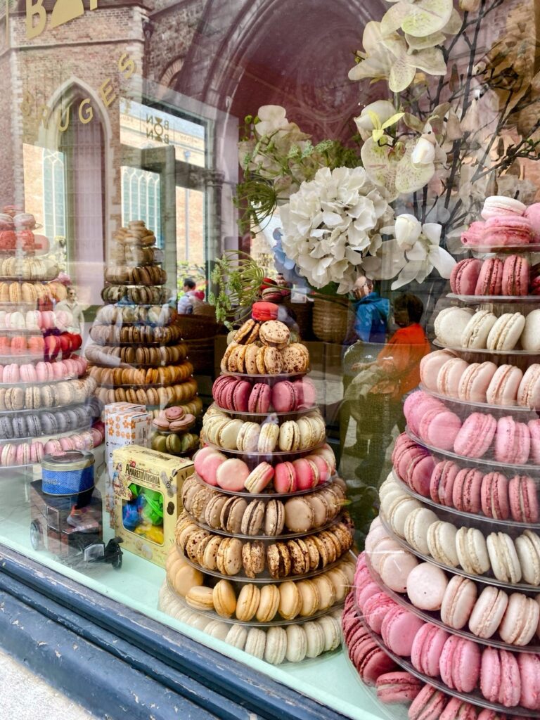 Geschäft für Macarons in Brügge