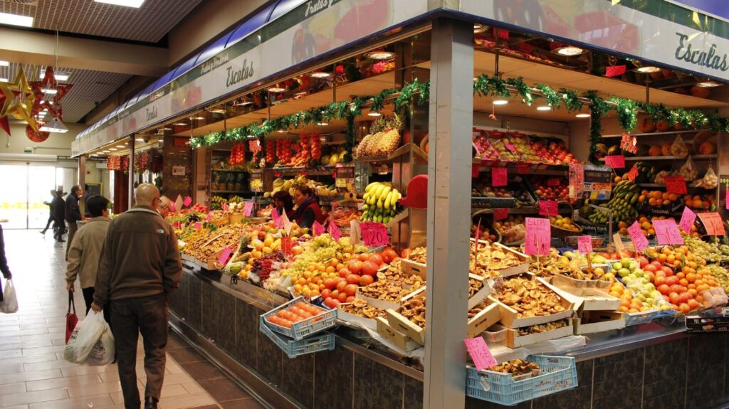 Obststand auf einem Markt in Mallorca