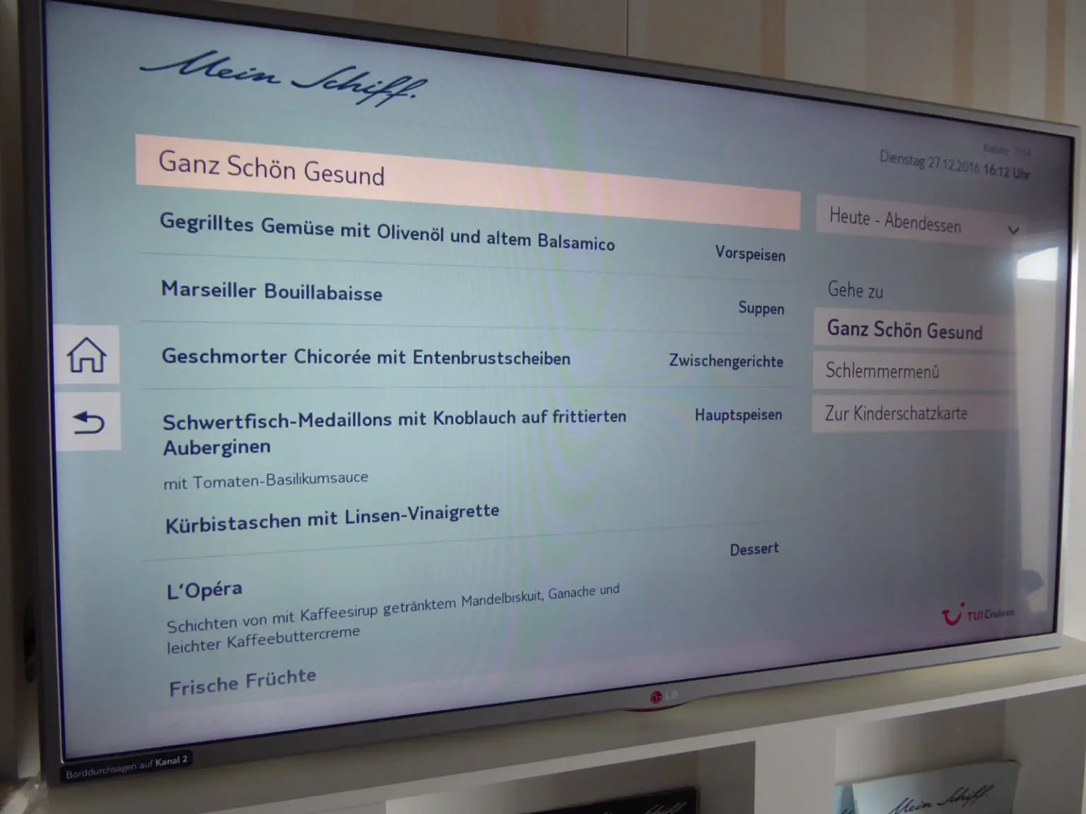 TV Balkonkabine Mein Schiff 4