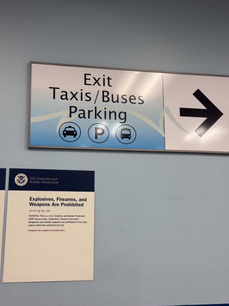 Miami Taxistand am Kreuzfahrthafen