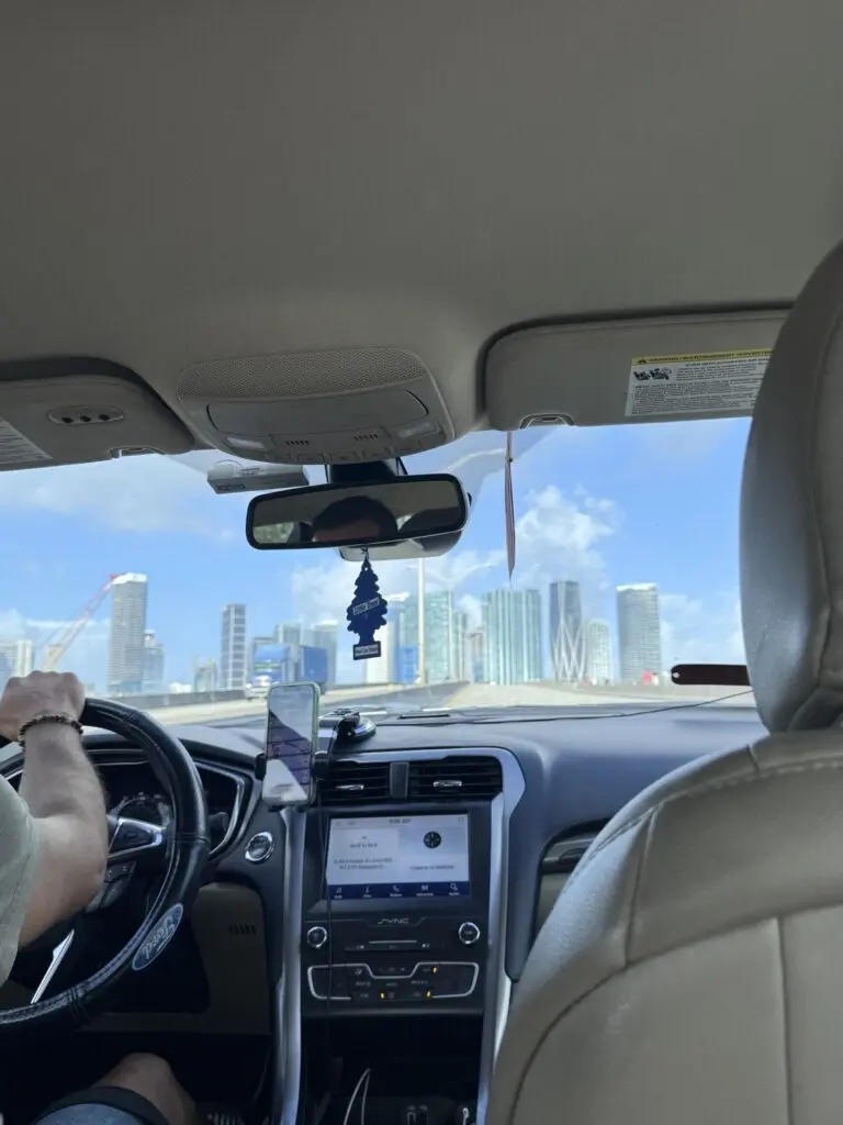 Uber von innen in Miami