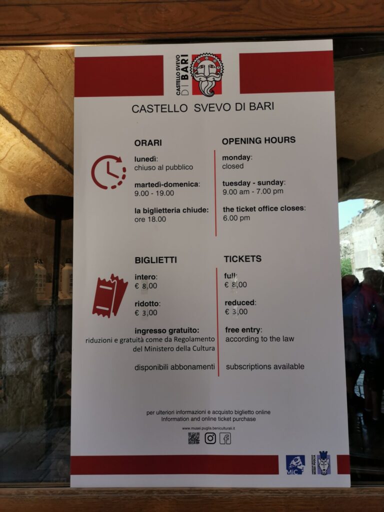 Preise Castello Svevo di Bari in Italien