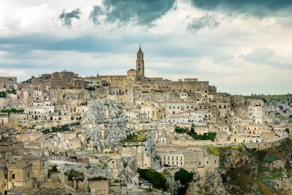 Blick auf die Stadt Matera in Italien