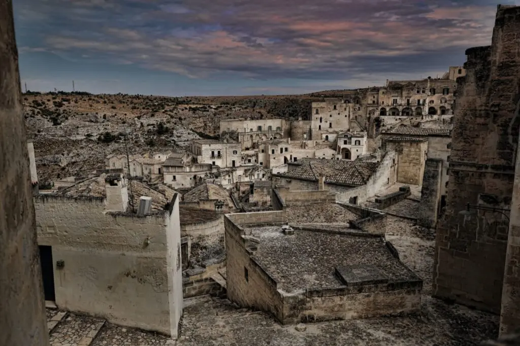 Blick auf die Stadt Matera in Italien