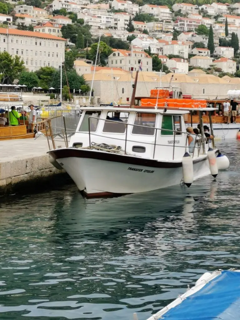Boot am Pier in Durbrovnik