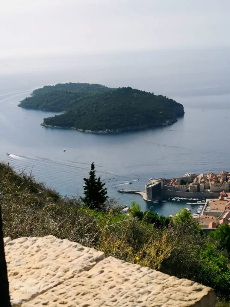 Ausblick auf die Insel Lokrum von Berg Srd in Dubrovnik