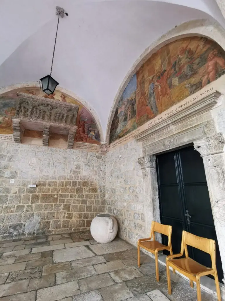 Wandmalerei im Franziskanerkloster in Dubrovnik