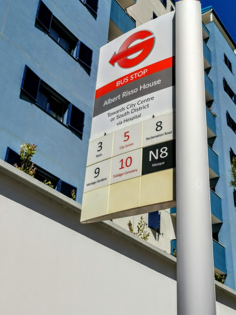 Bushaltestelle in Gibraltar