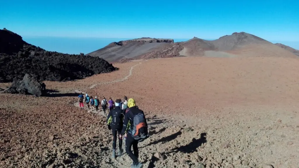 Wander-Gruppe am Teide auf Teneriffa 