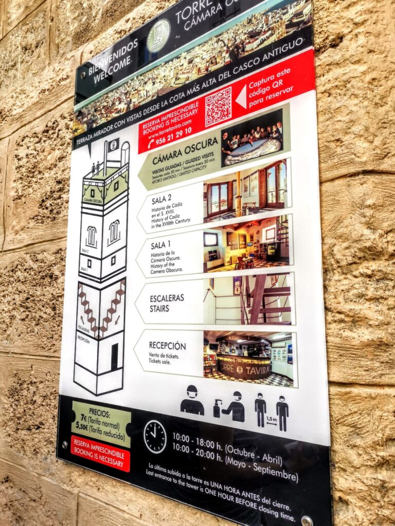 Etagen-Plan Torre Tavira in Cadiz