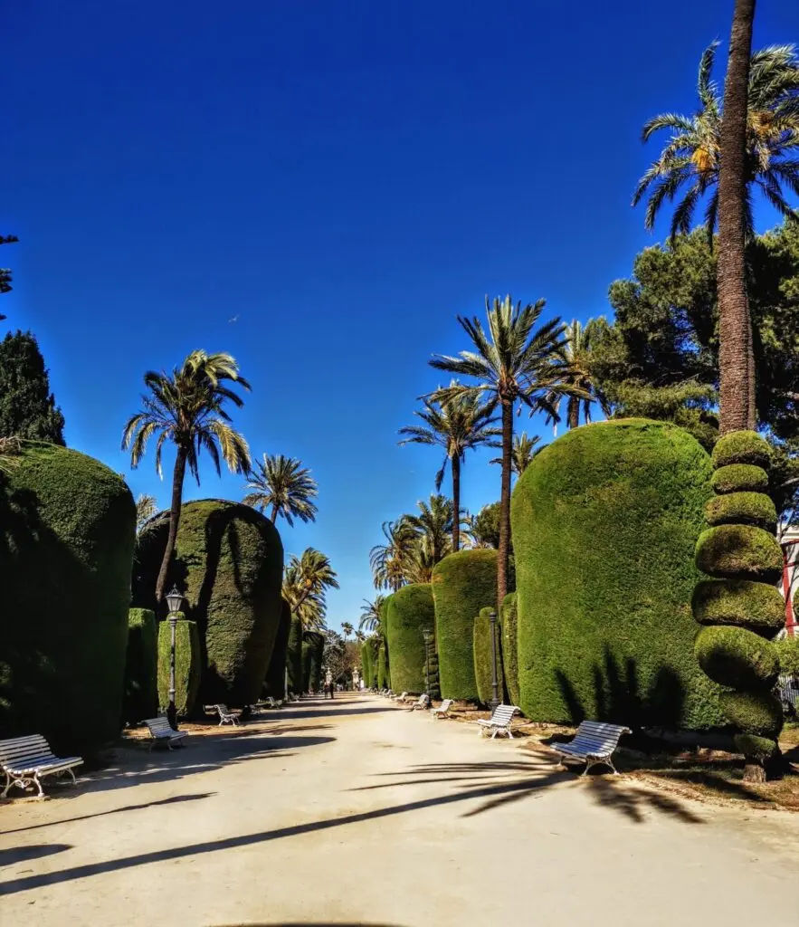 Weg im Parque Genovés in Cadiz