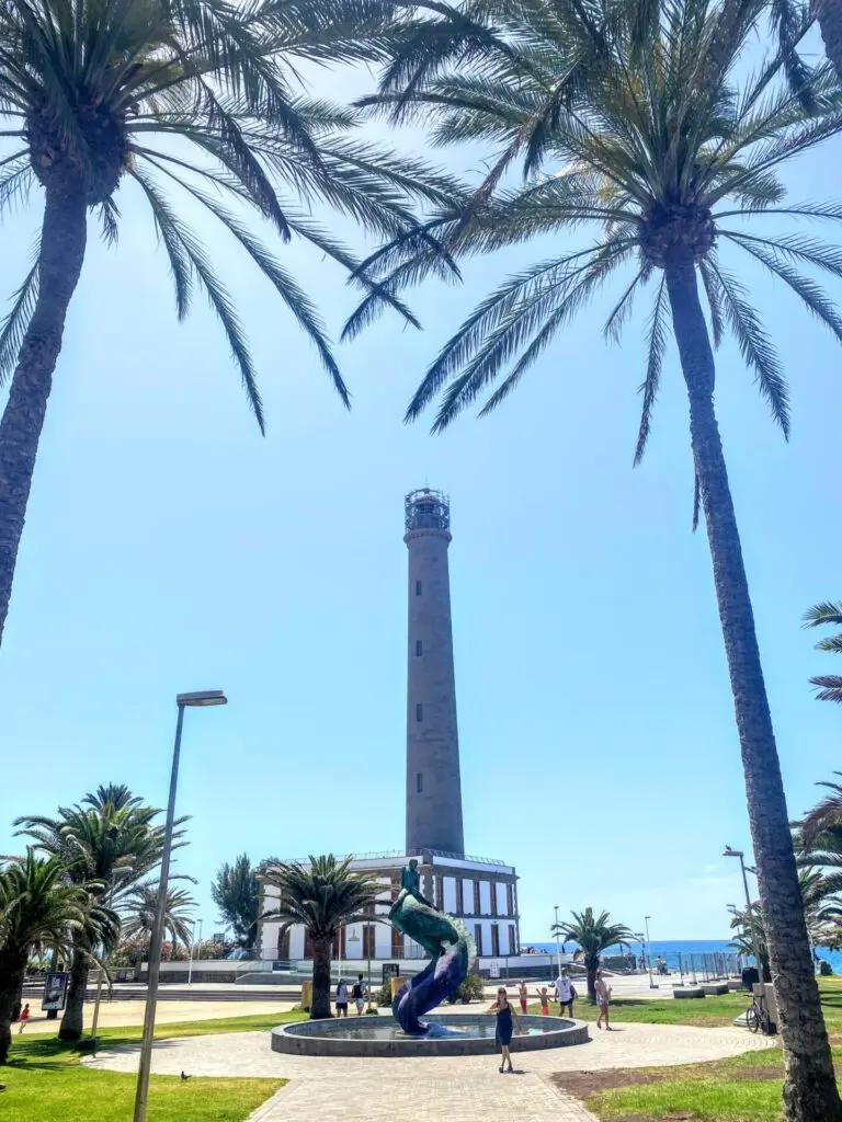 Mittelmeer Spanien Kanaren Gran Canaria Las Palmas Maspalomas Leuchtturm