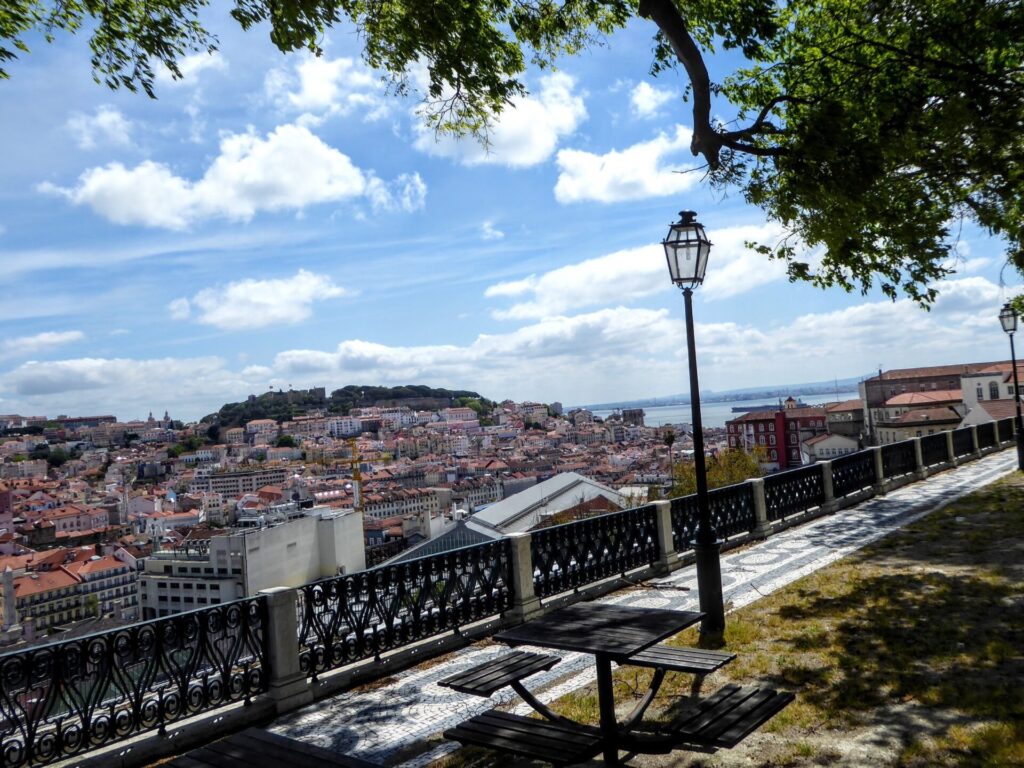 Blick auf Lissabon von Miradouro