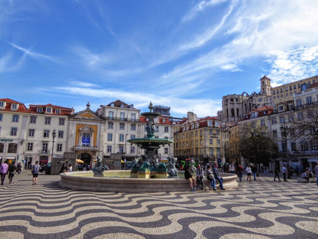 Praça Dom Pedro IV in Lissabon