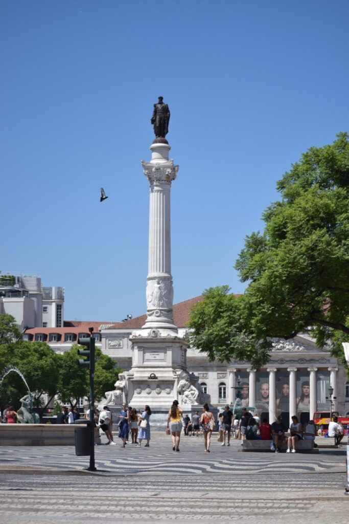 Denkmal auf dem  Praça Dom Pedro IV in Lissabon