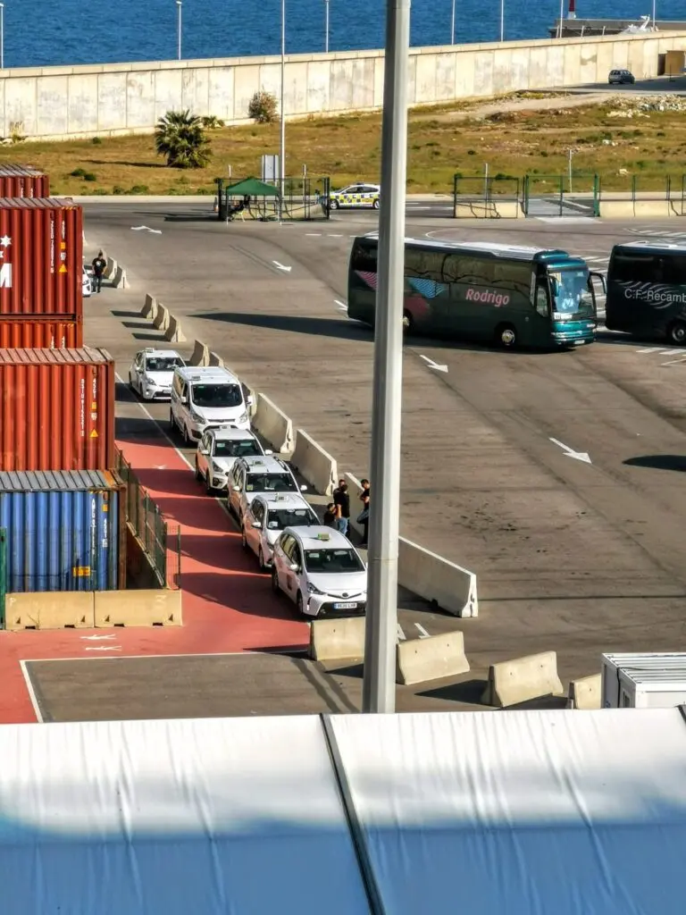 Taxis am Hafen von Valencia