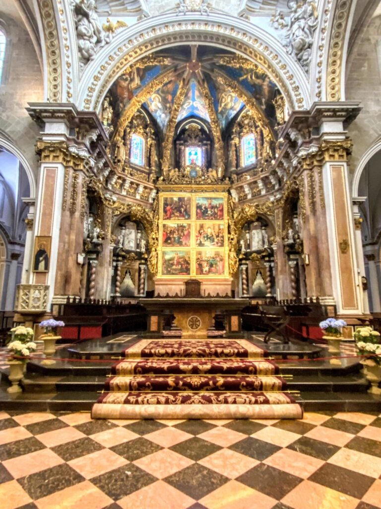 Mittelmeer Spanien Valencia Kathedrale Innen