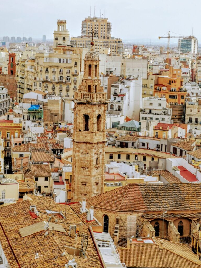 Mittelmeer Spanien Valencia Kathedrale Trum Aussicht Stadt