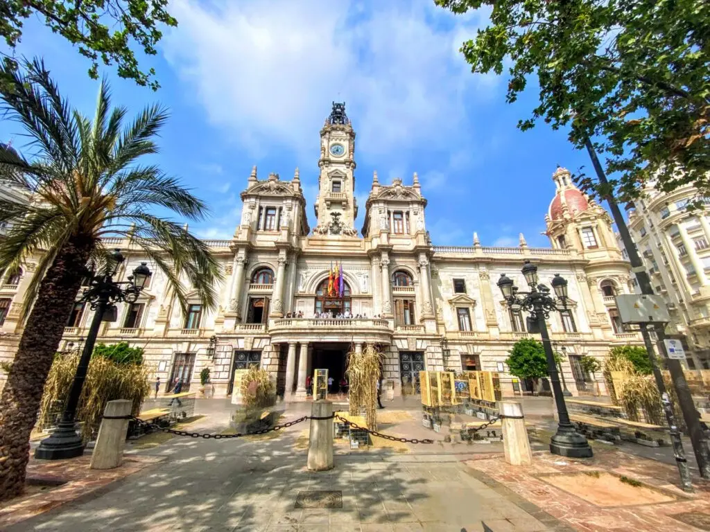 MIttelmeer Spanien Valencia Rathaus Treppenhaus Plaça de l'Ajuntament