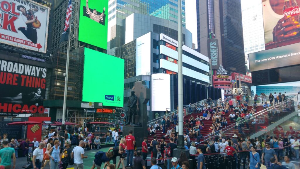 Blick in Time Square in New York