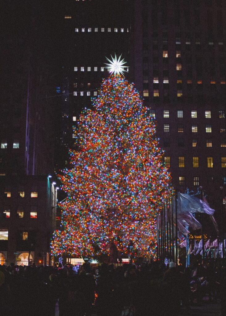 Rockefeller Center Weihnachtsbaum in New York