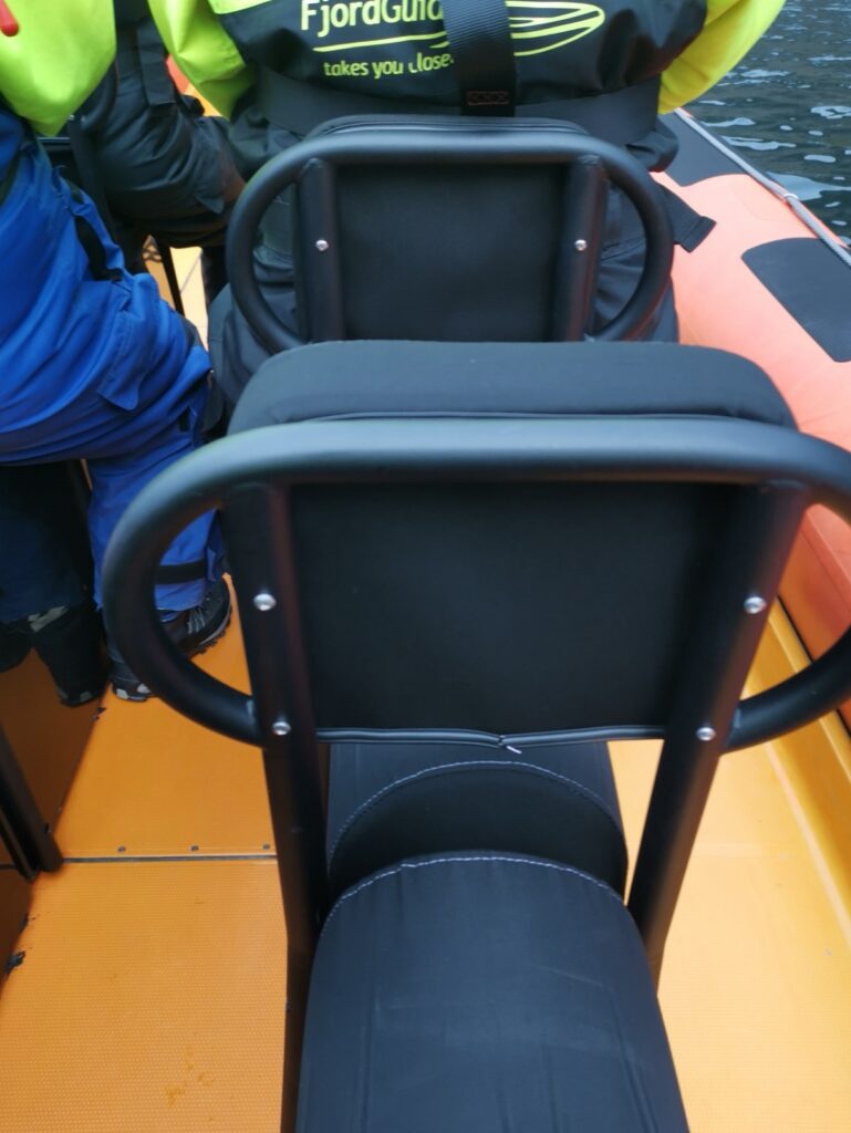 Sitze RIB-Boot in Nordfjordeid