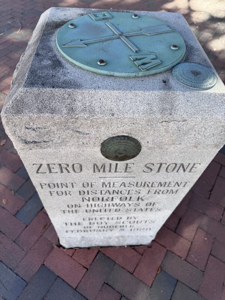 Zero Mile Stone in Norfolk