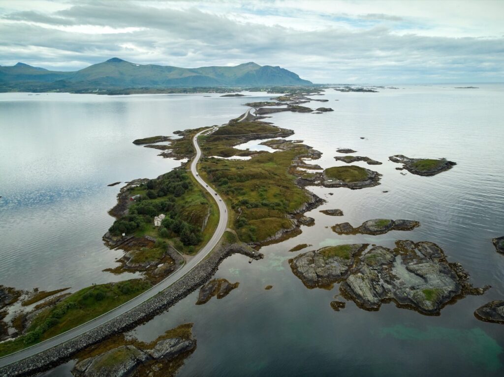 Blick auf die Atlantikstraße in Norwegen