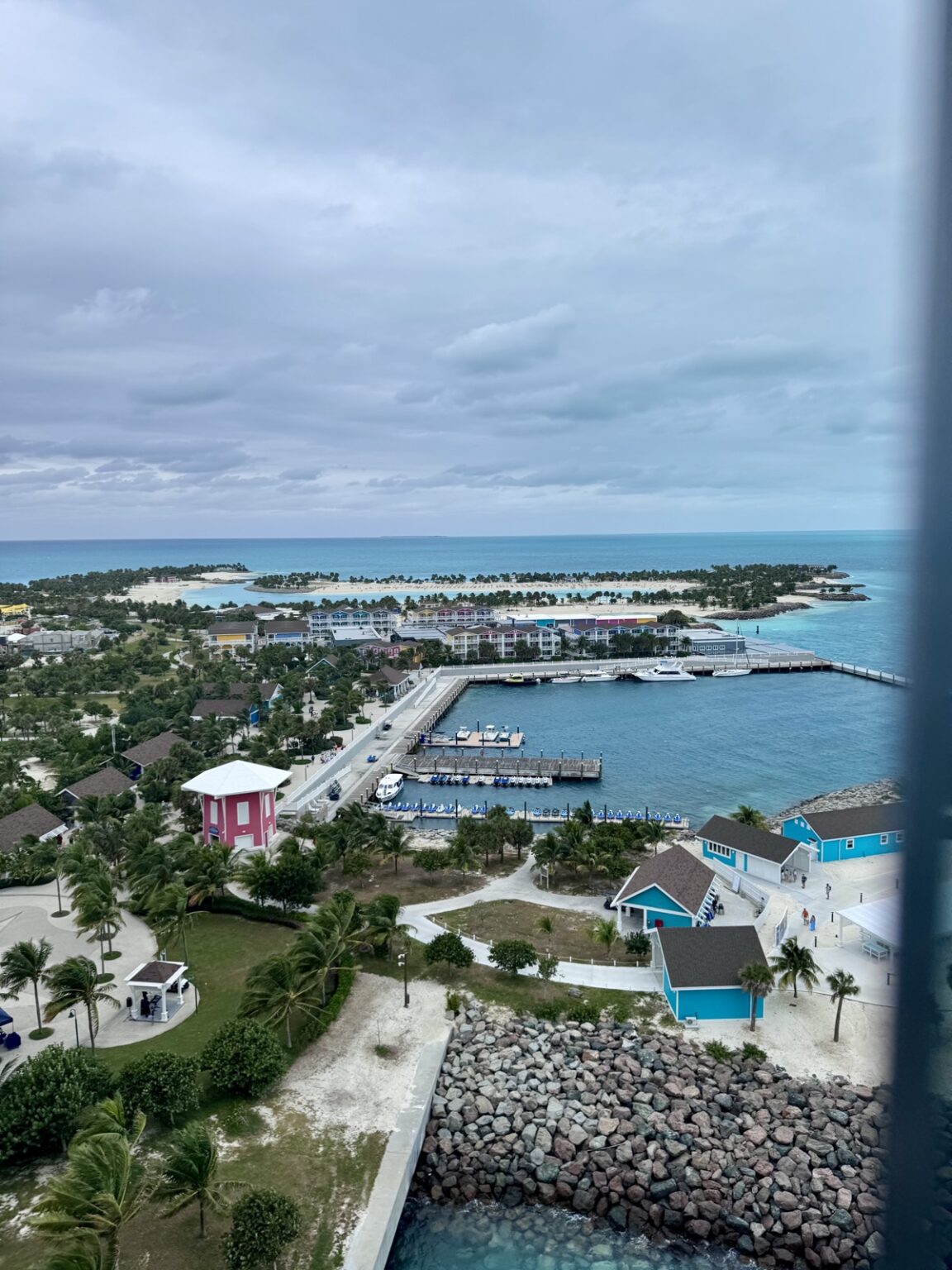 Blick auf Ocean Cay Bahamas
