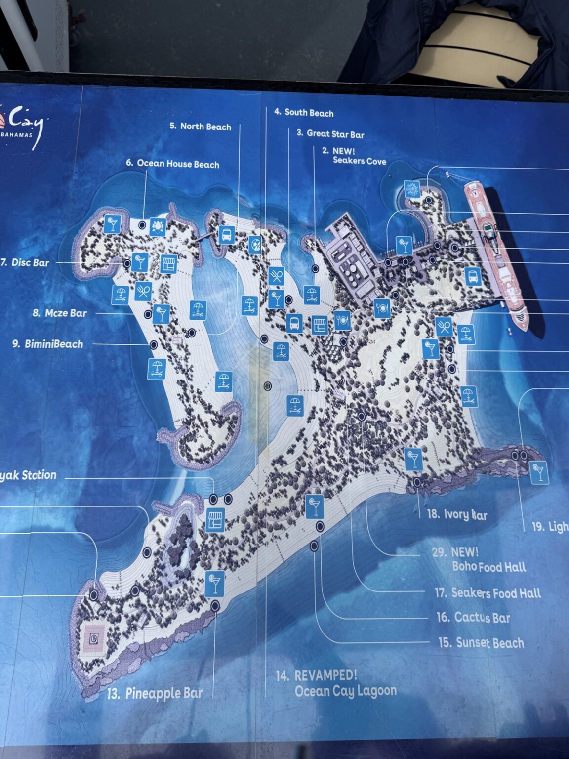 Lageplan Ocean Cay Bahamas