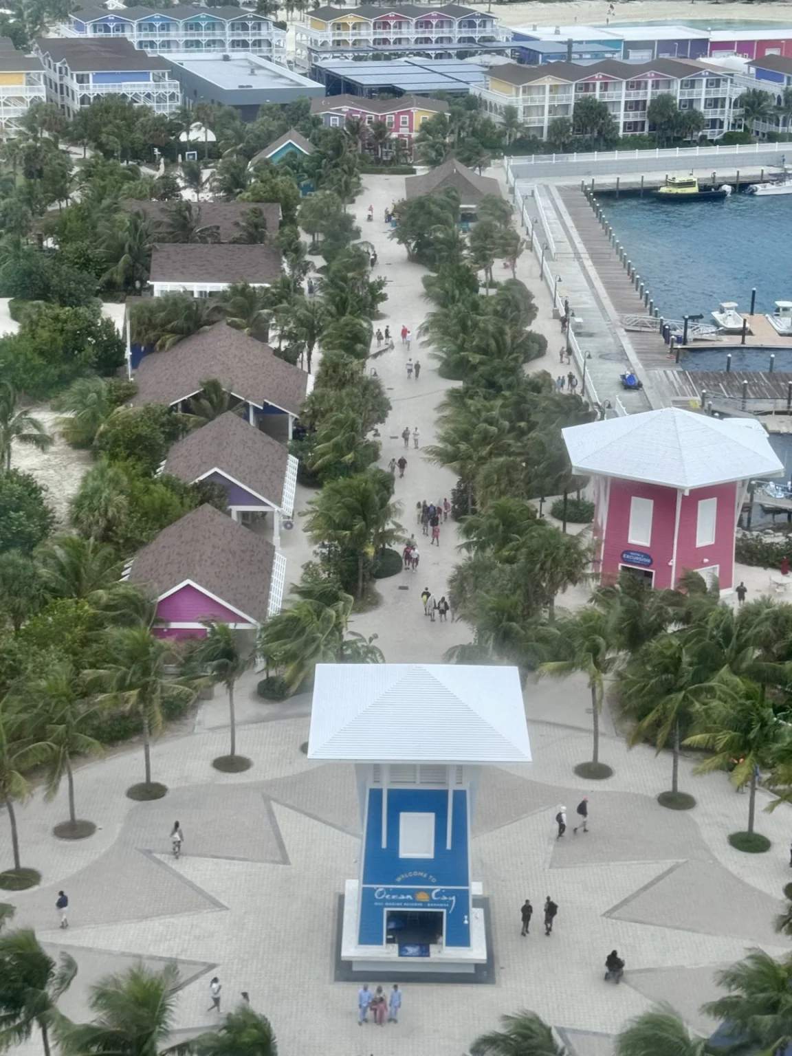 Blick auf Ocean Cay Bahamas