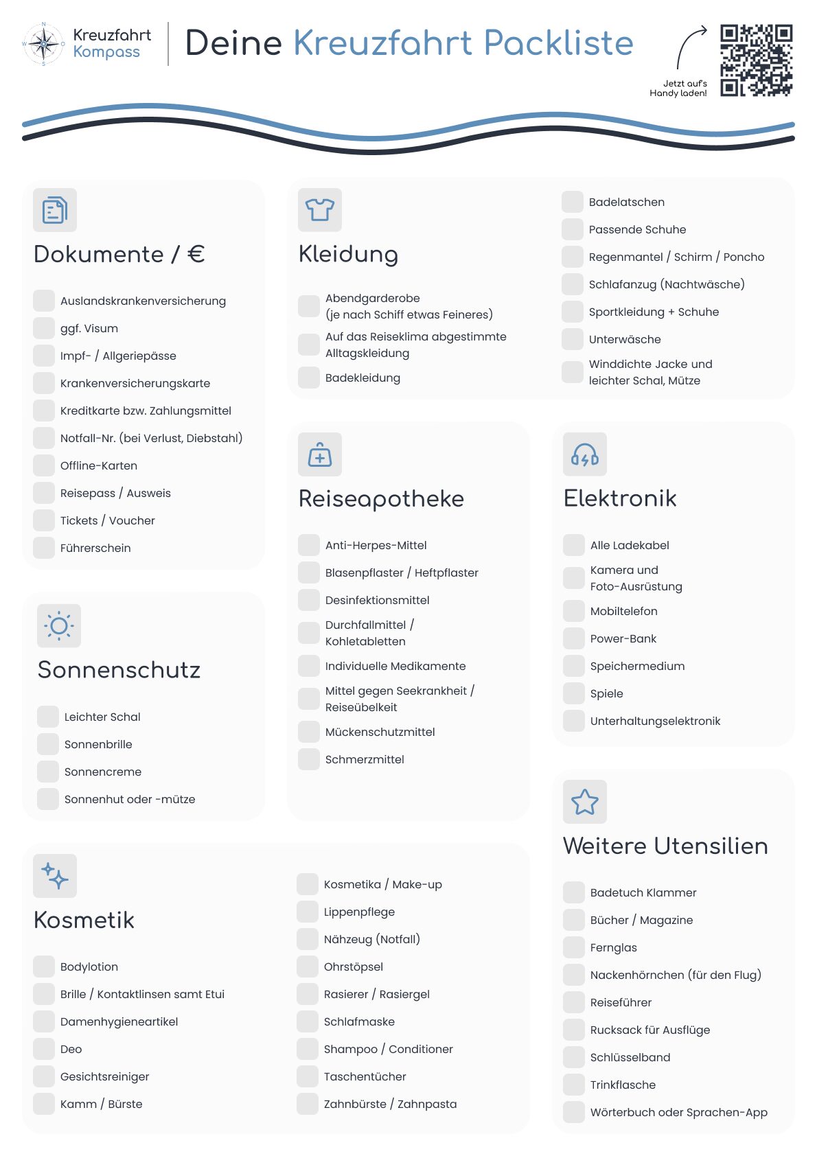 Packliste für deine Kreuzfahrt