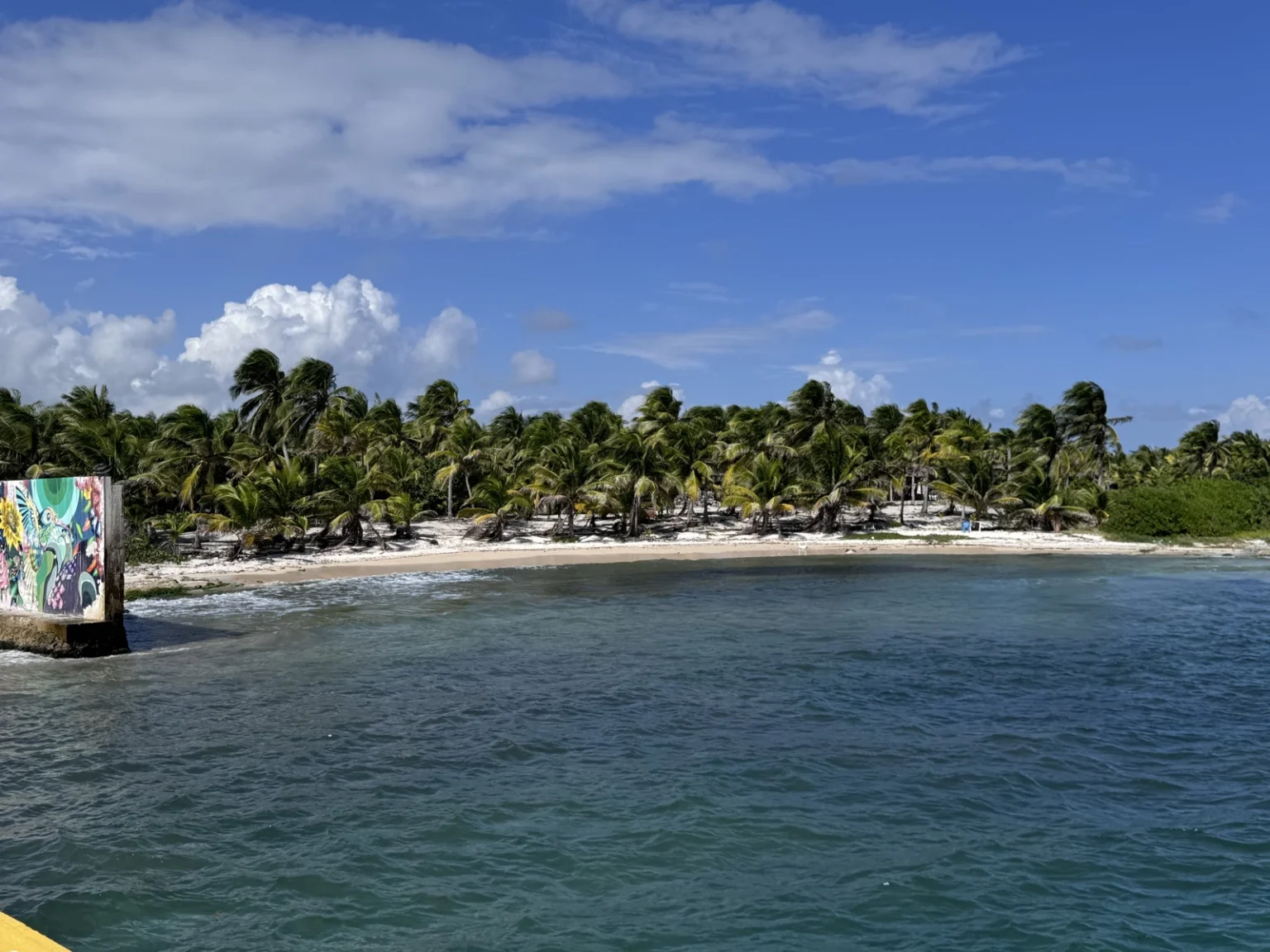 Blick auf die Küste von Costa Maya Mexiko