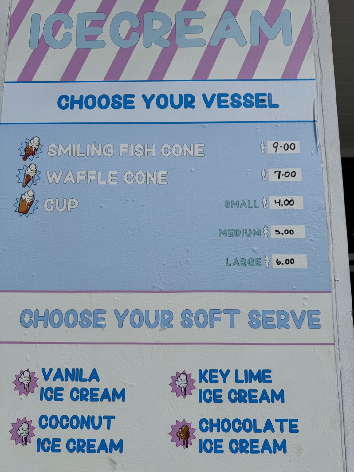 Preisliste Eis Ocean Cay