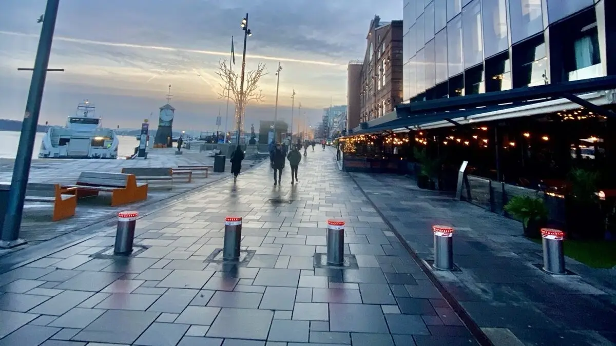 Modernes Viertel Aker Brygge in Oslo