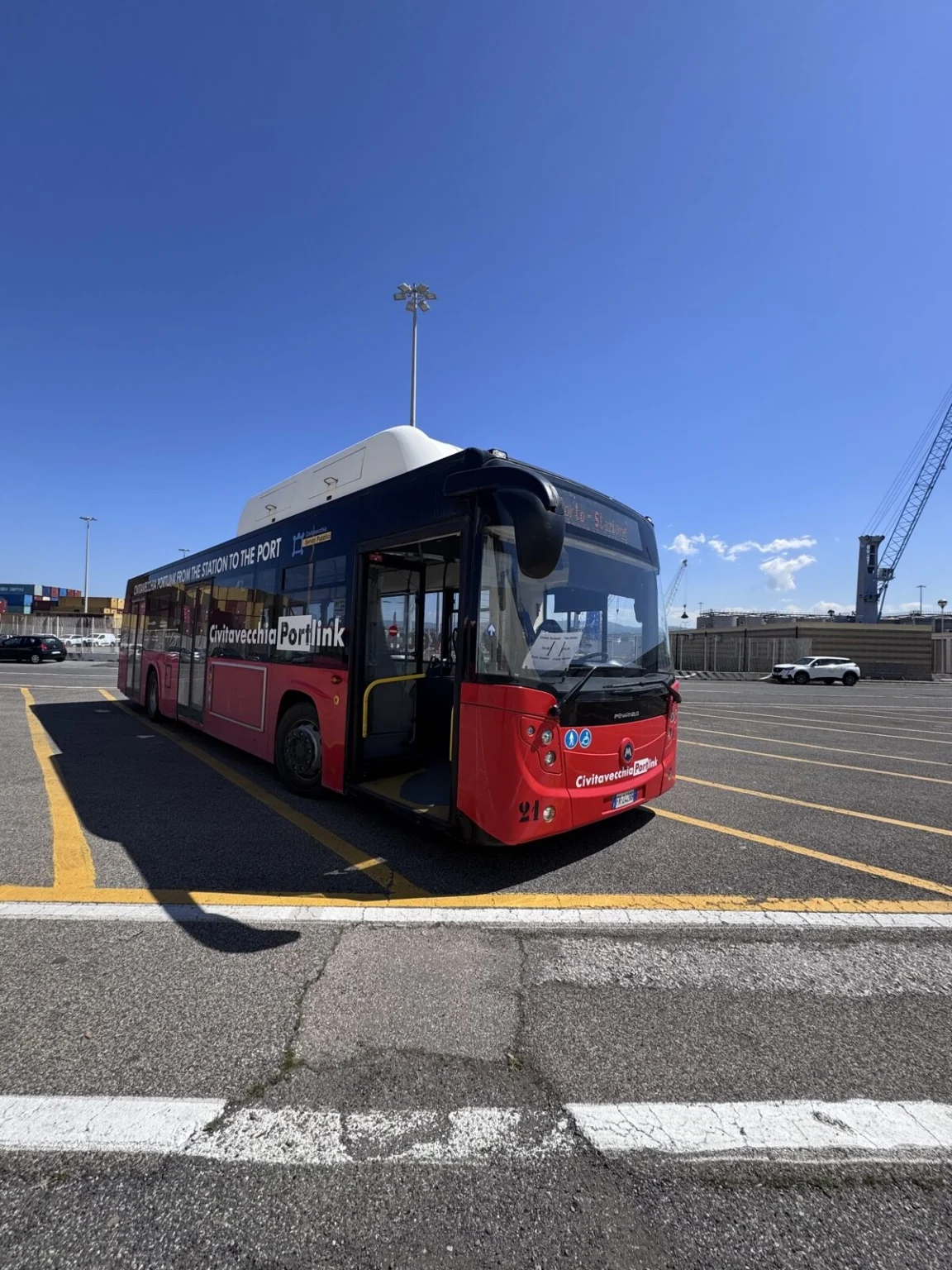 Shuttlebus am Hafen Civitavecchia