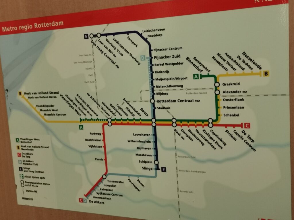 Metrolinien Plan Rotterdam