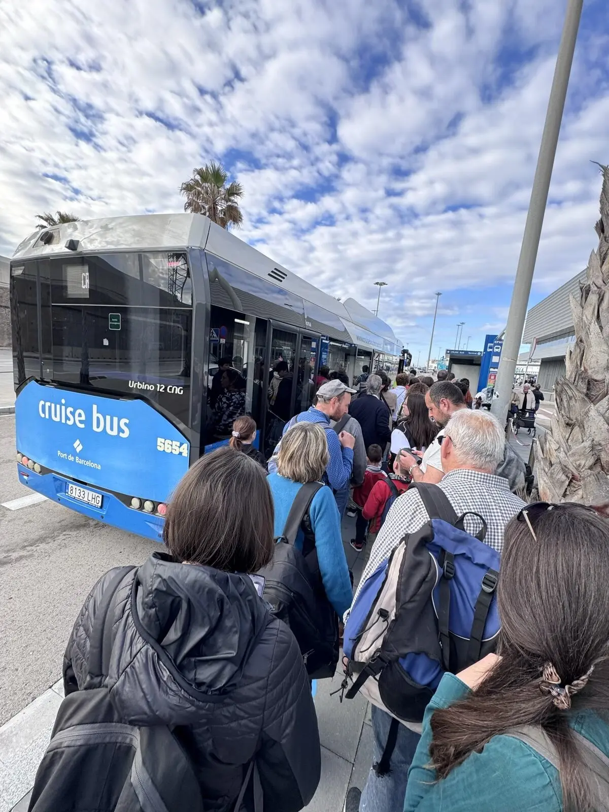 Shuttlebus am Hafen Barcelona