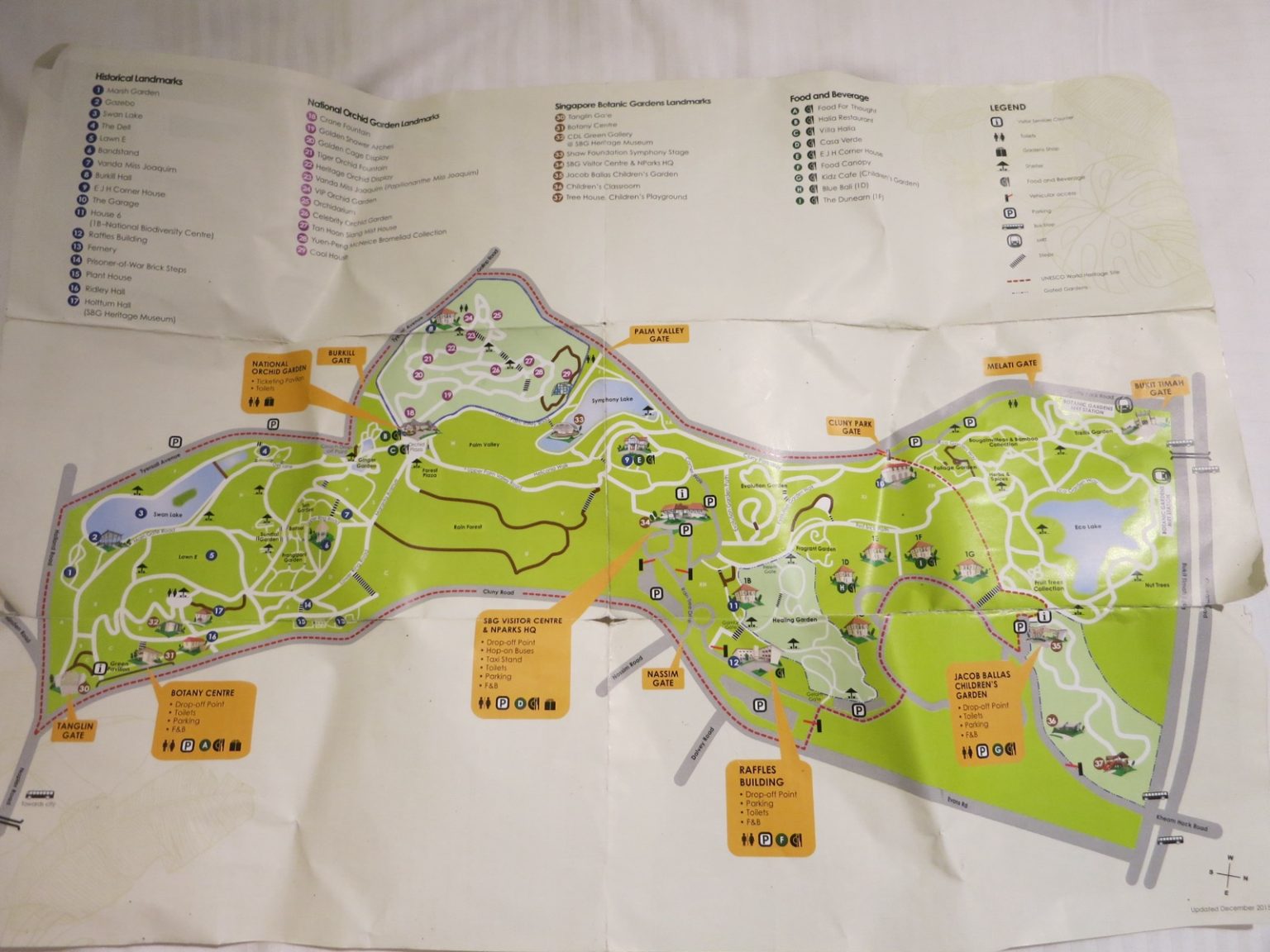 Plan Botanischer Garten Singapur
