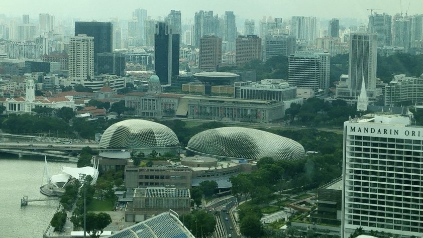 Blick auf Singapur von oben