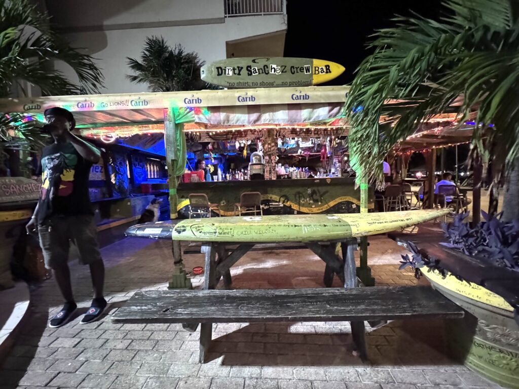 Dirty San Chez Crew Bar in St. Maarten