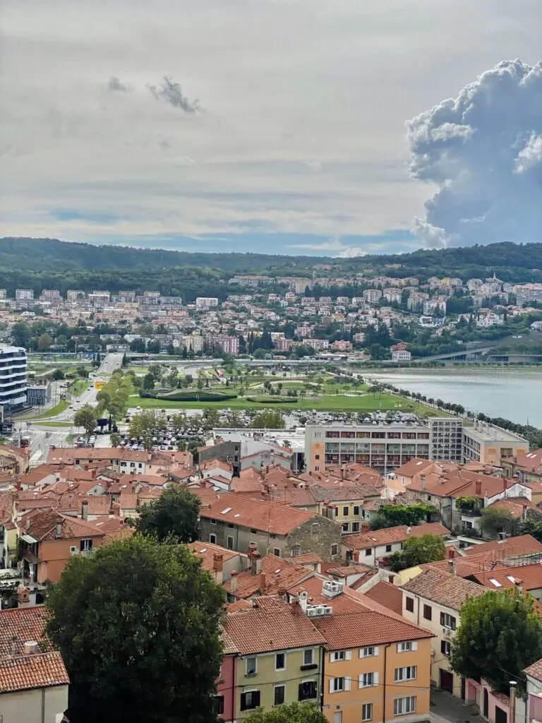 Aussicht vom Glockenturm Bell Tower in Koper