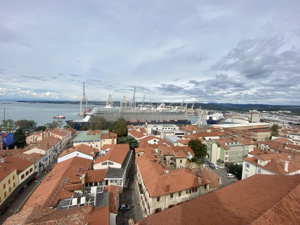 Aussicht vom Glockenturm Bell Tower in Koper