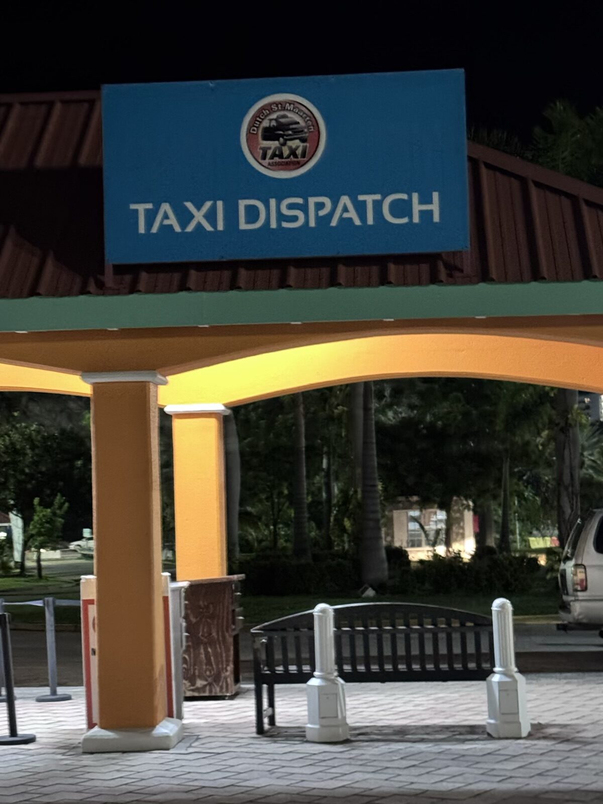 Taxistand am Hafen von St. Maarten