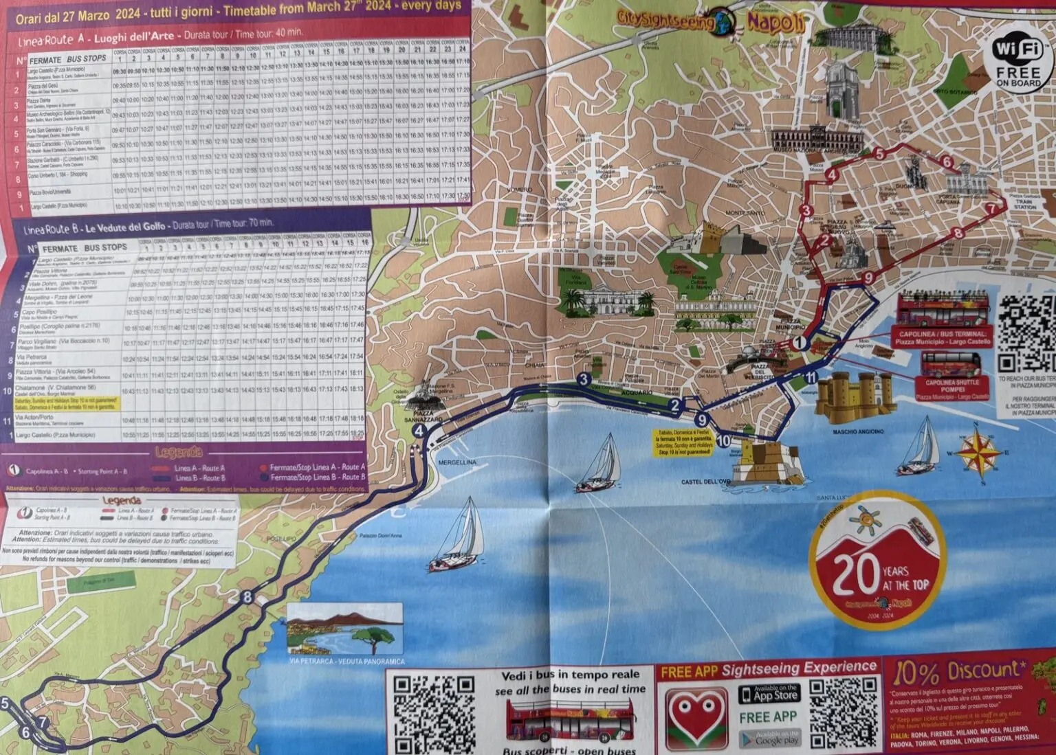 Sightseeing-Bus-Route in Neapel