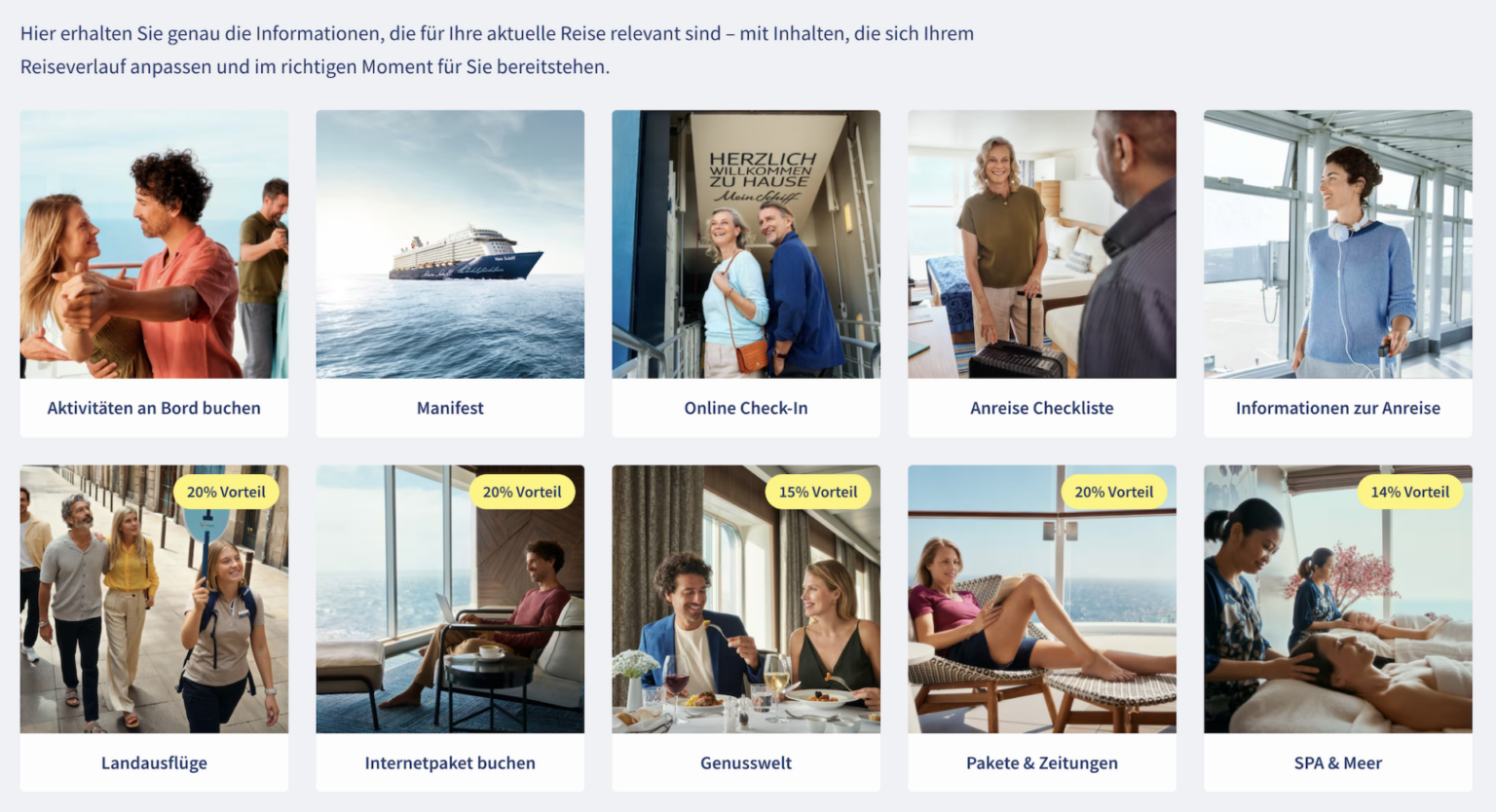 Buchung Rabatte nach Tarif am Beispiel Mein Schiff