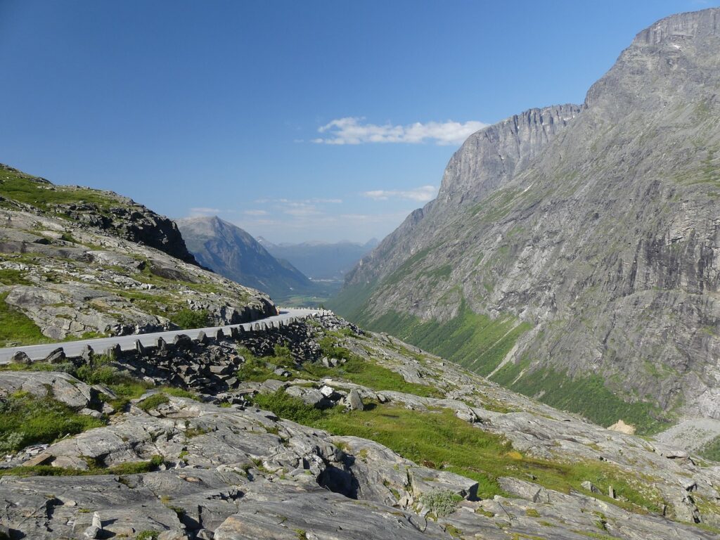 Blick auf den Trollestigen in Norwegen