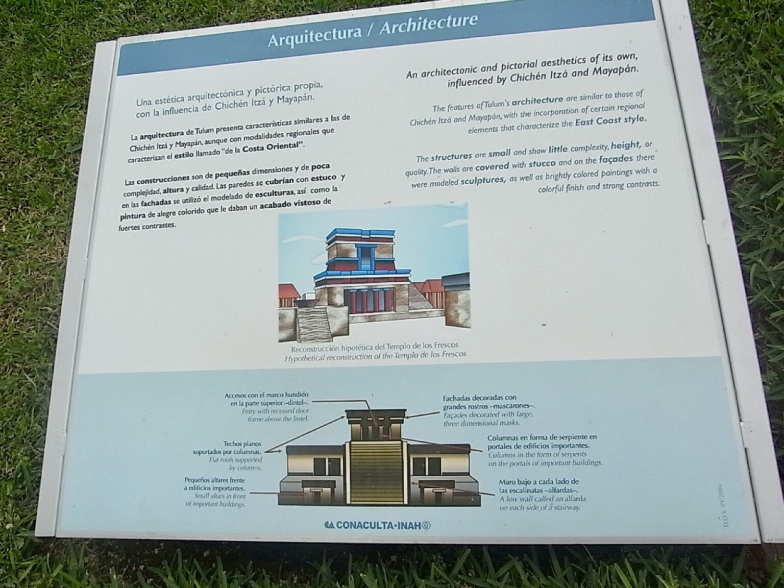 Infotafel Tulum Mexiko